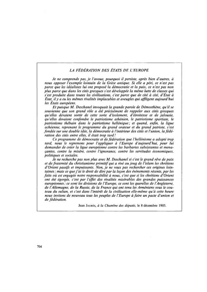 LA FÉDÉRATION DES ÉTATS DE L’EUROPE
 – page 1