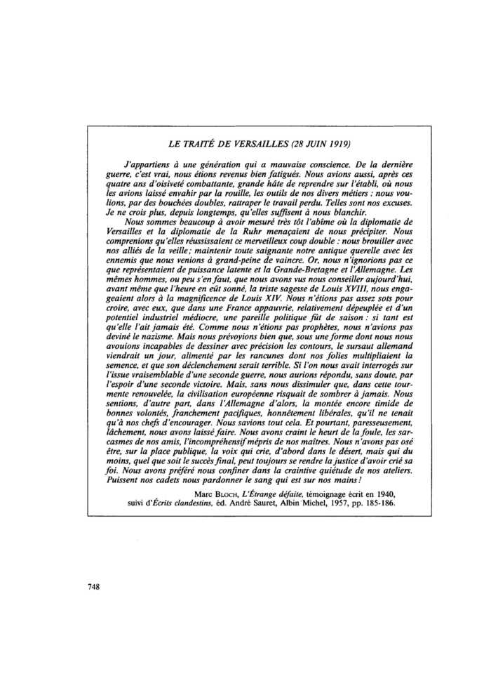 LE TRAITÉ DE VERSAILLES (28 JUIN 1919)
 – page 1