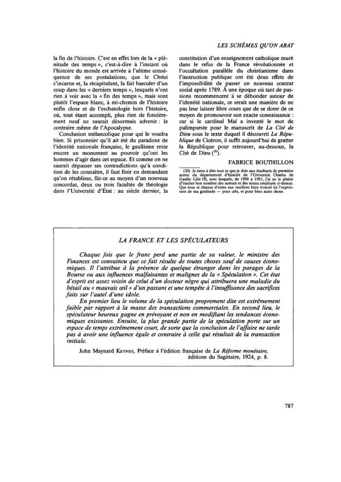 LA FRANCE ET LES SPÉCULATEURS
 – page 1