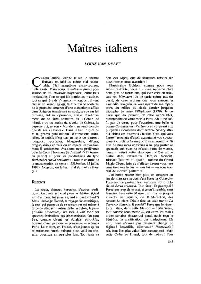 Maîtres italiens
 – page 1
