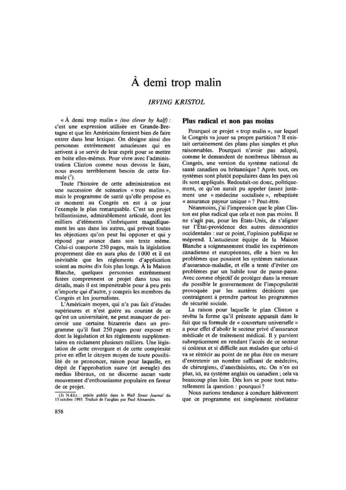 À demi trop malin
 – page 1