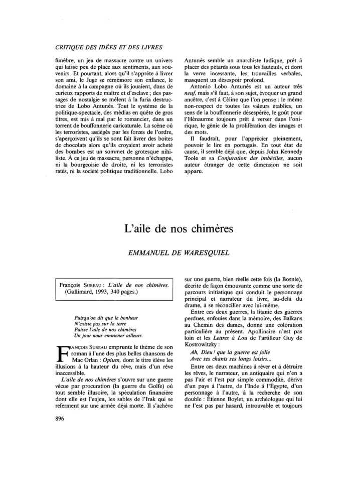 L’aile de nos chimères
 – page 1