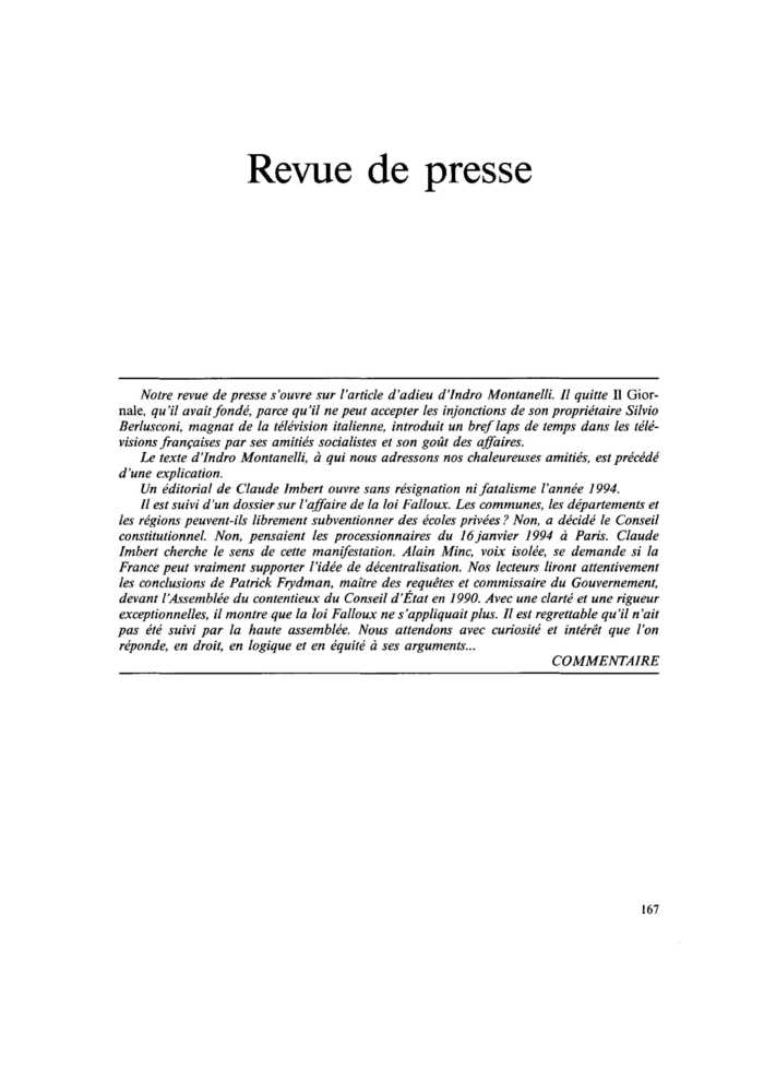 Revue de presse
 – page 1