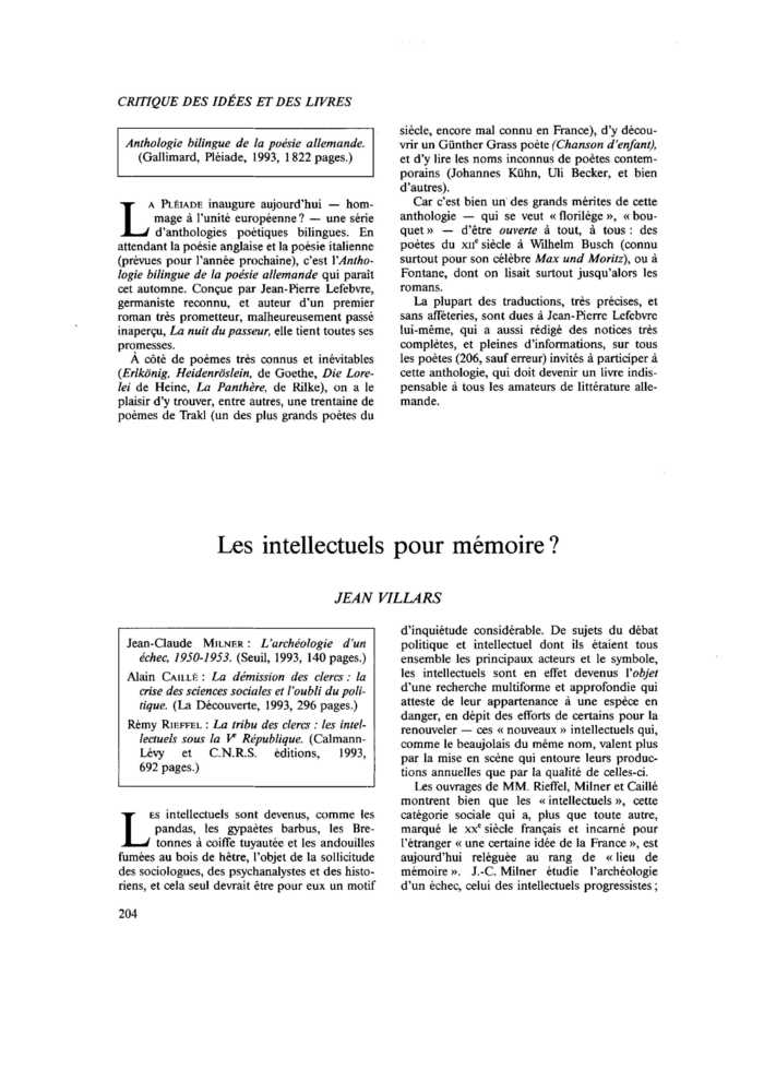 Les intellectuels pour mémoire ?
 – page 1