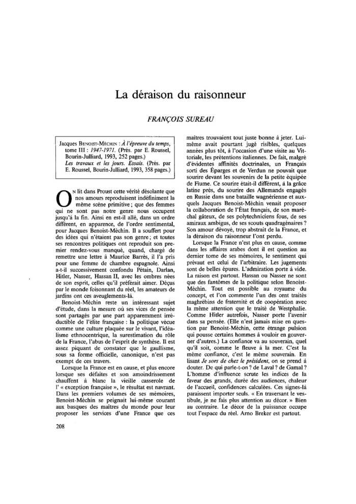 La déraison du raisonneur
 – page 1