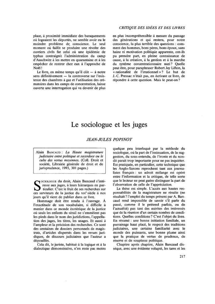 Le sociologue et les juges
 – page 1