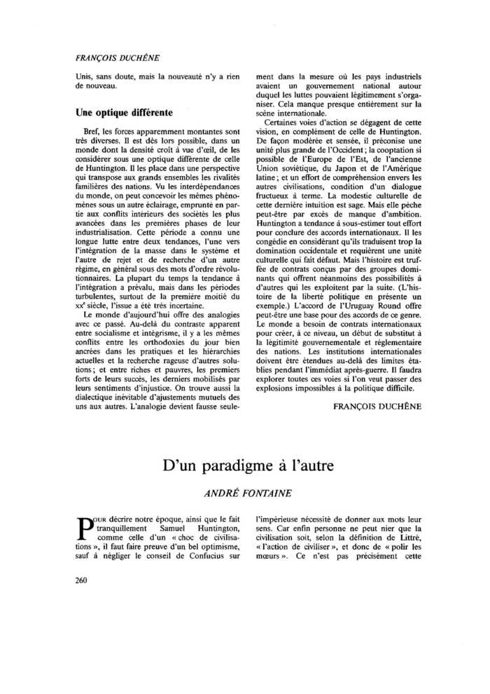 D’un paradigme à l’autre
 – page 1