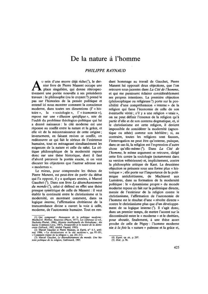 De la nature à l’homme
 – page 1