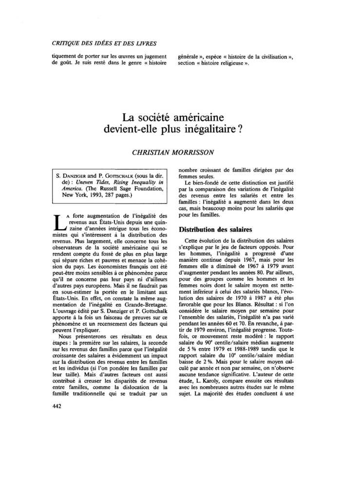 La société américaine devient-elle plus inégalitaire ?
 – page 1