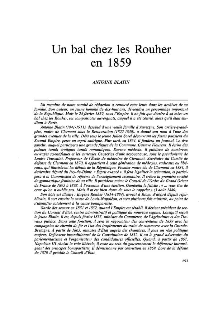 Un bal chez les Rouher en 1859
 – page 1