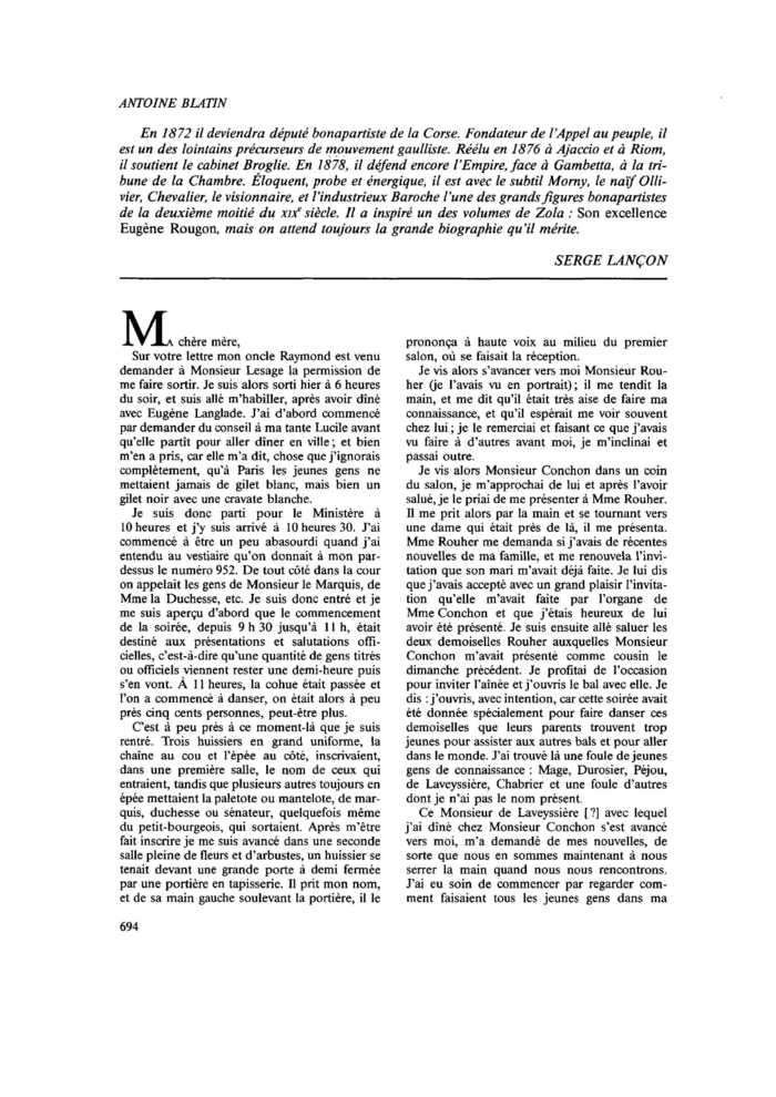 Un bal chez les Rouher en 1859
 – page 1
