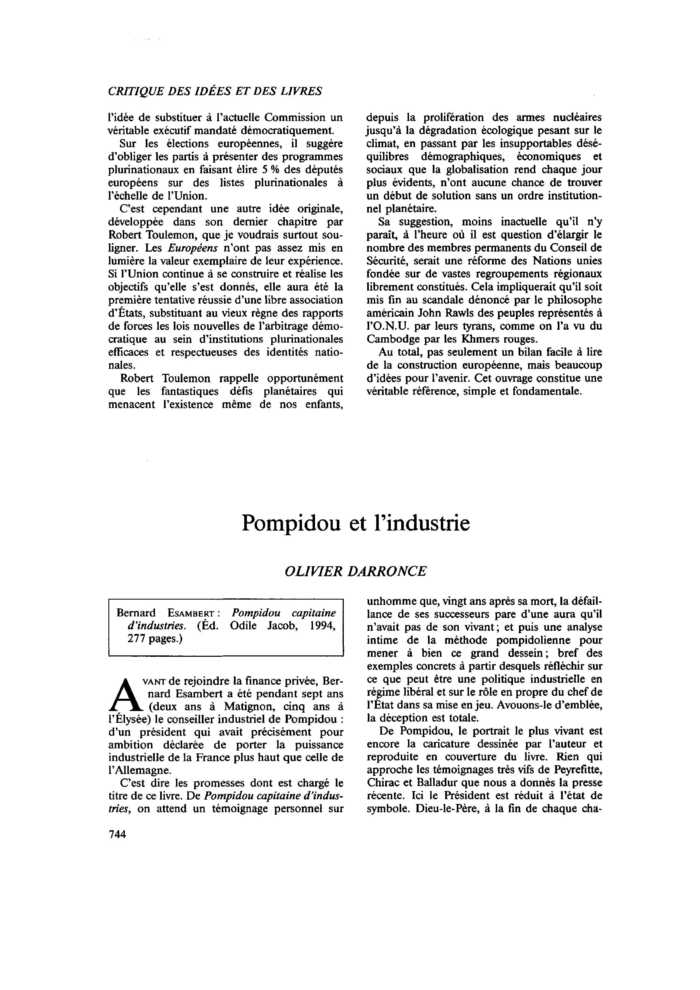 Pompidou et l’industrie
 – page 1