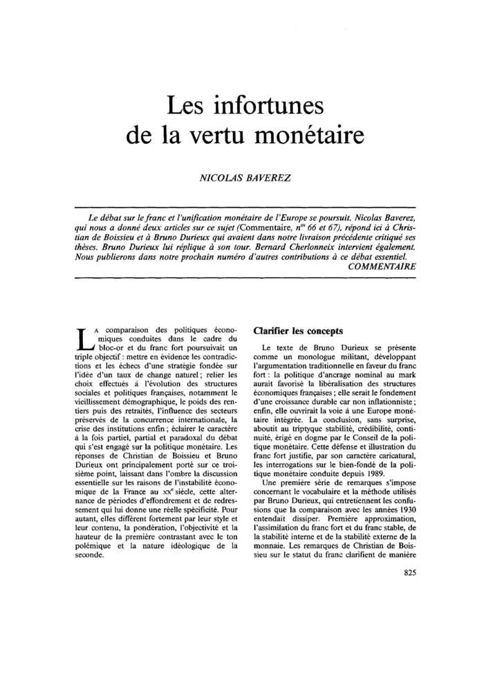 Les infortunes de la vertu monétaire
 – page 1