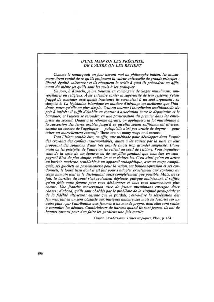 D’UNE MAIN ON LES PRÉCIPITE, DE L’AUTRE ON LES RETIENT
 – page 1