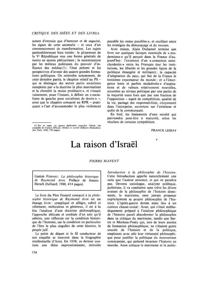 La raison d’Israël
 – page 1