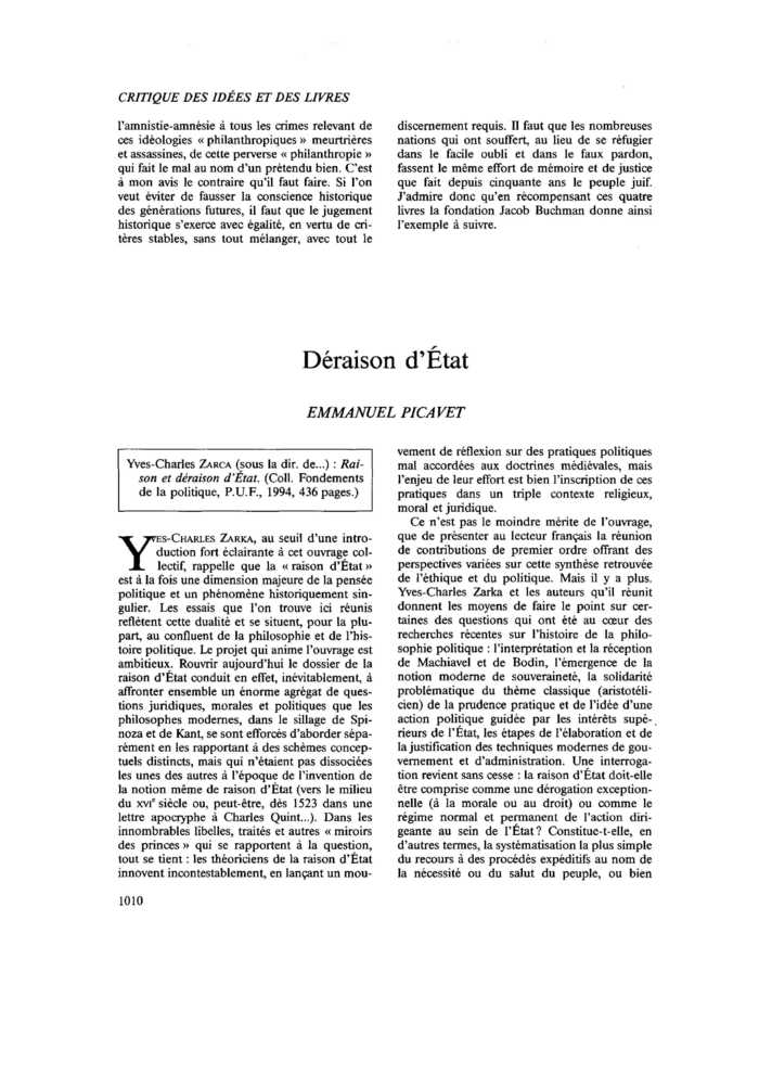 Déraison d’État
 – page 1