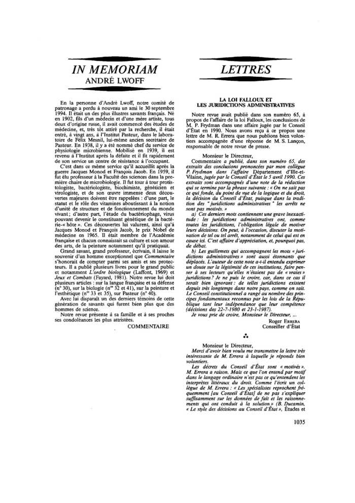 ANDRÉ LWOFF
 – page 1
