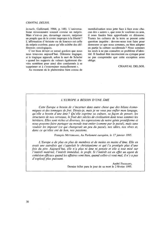 L’EUROPE A BESOIN D’UNE ÂME
 – page 1