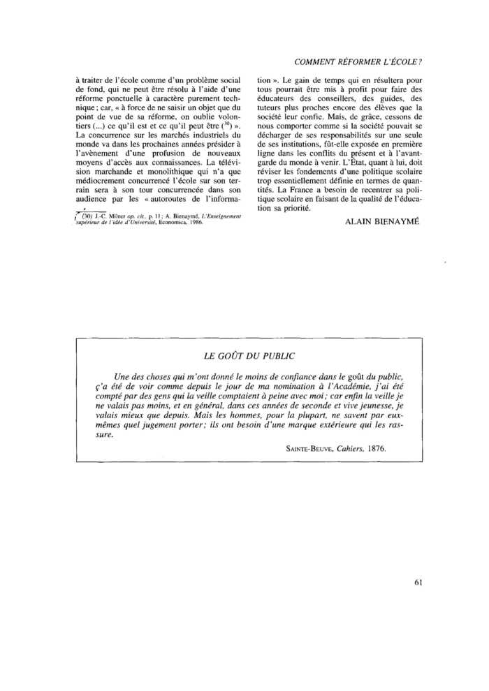 LE GOÛT DU PUBLIC
 – page 1