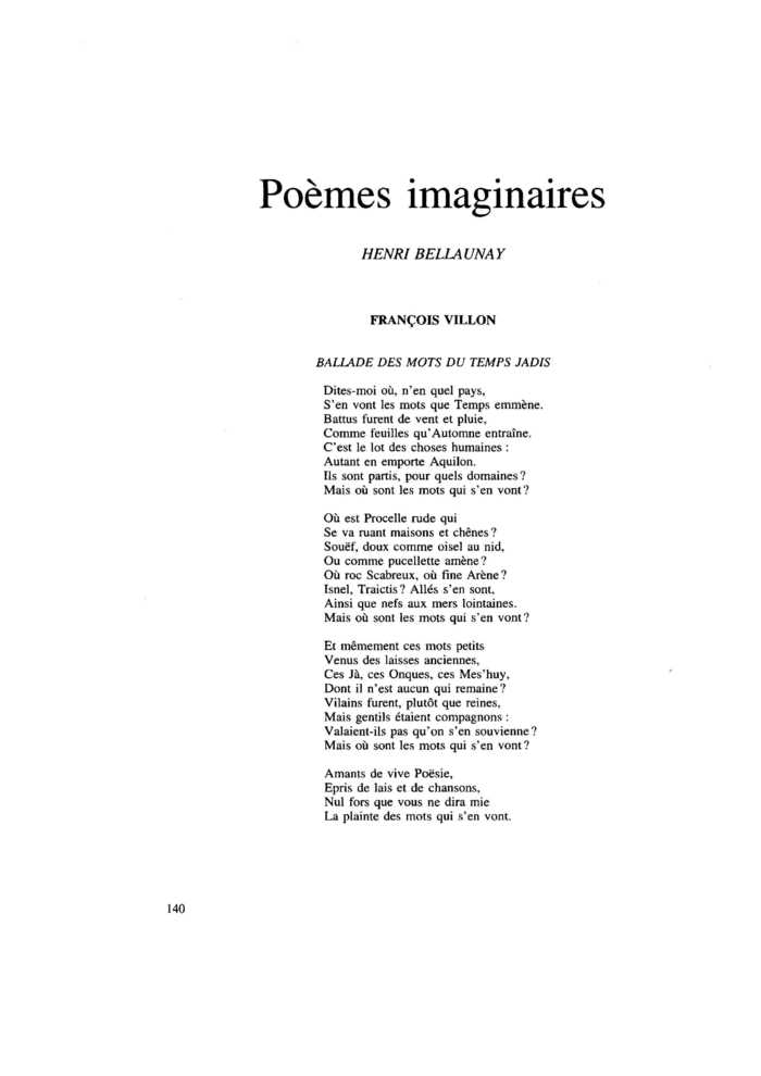 Poèmes imaginaires
 – page 1