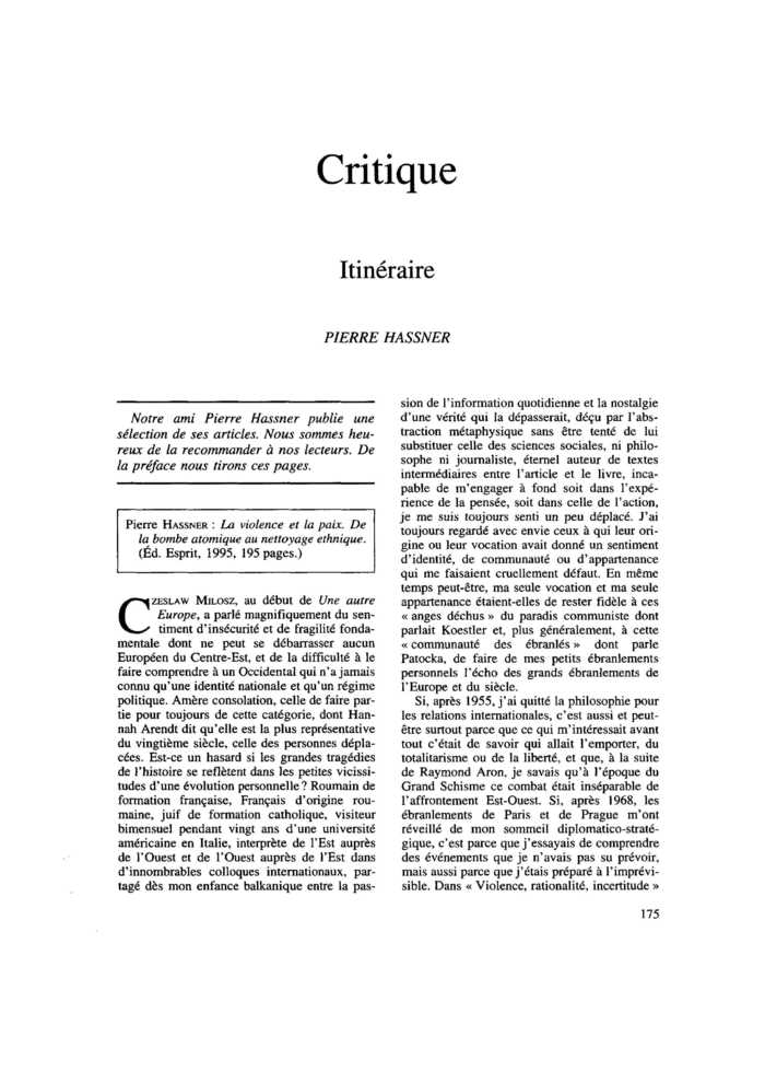 Itinéraire
 – page 1