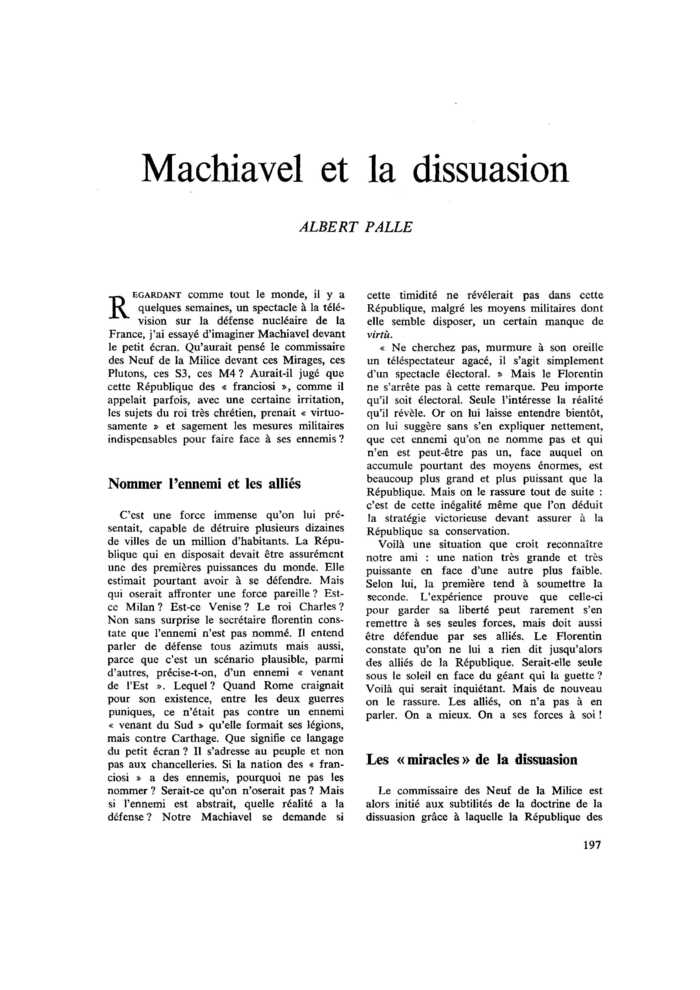 Machiavel et la dissuasion
 – page 1