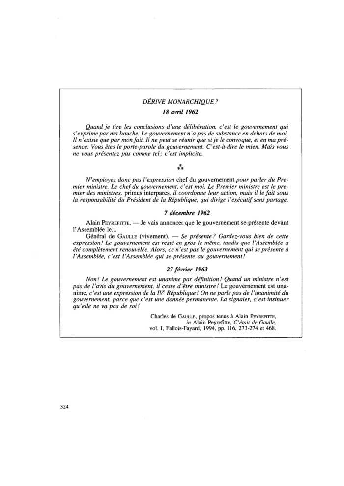 DÉRIVE MONARCHIQUE ?
 – page 1