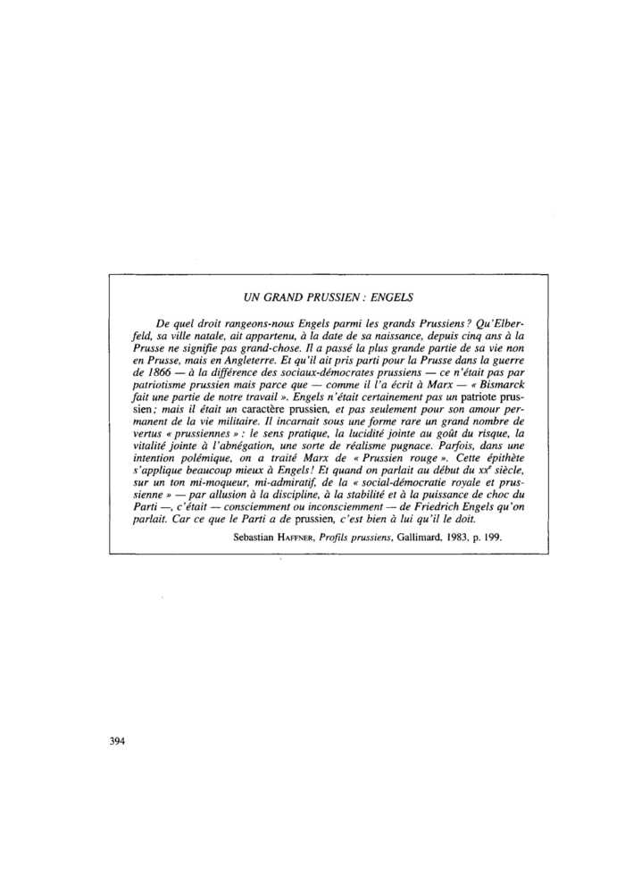 UN GRAND PRUSSIEN : ENGELS
 – page 1