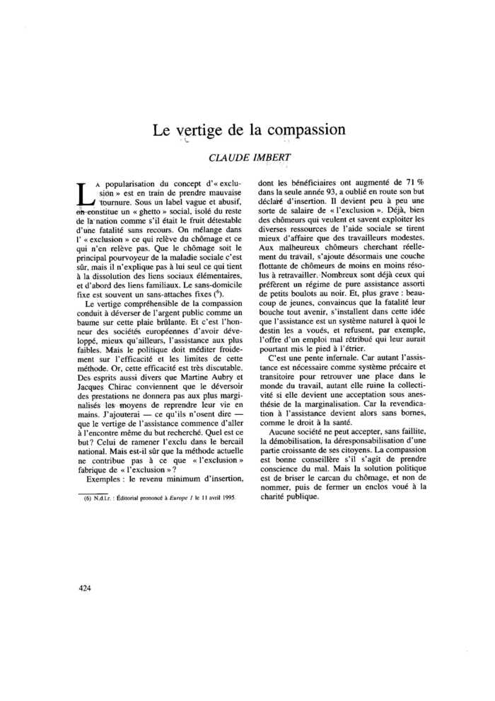 Le vertige de la compassion
 – page 1