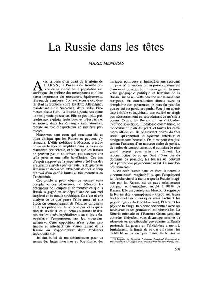 La Russie dans les têtes
 – page 1