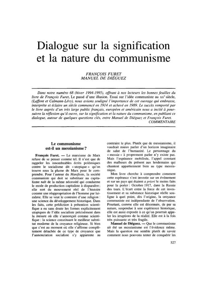 Dialogue sur la signification et la nature du communisme
 – page 1