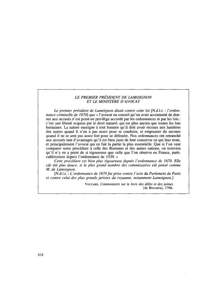 LE PREMIER PRÉSIDENT DE LAMOIGNON ET LE MINISTÈRE D’AVOCAT
 – page 1