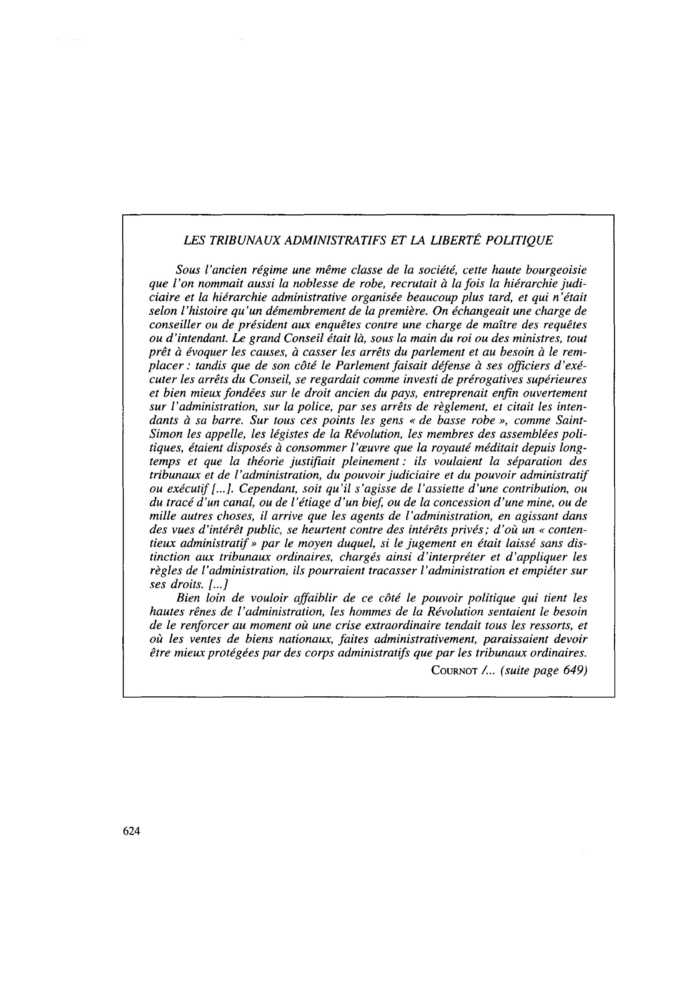 LES TRIBUNAUX ADMINISTRATIFS ET LA LIBERTÉ POLITIQUE
 – page 1