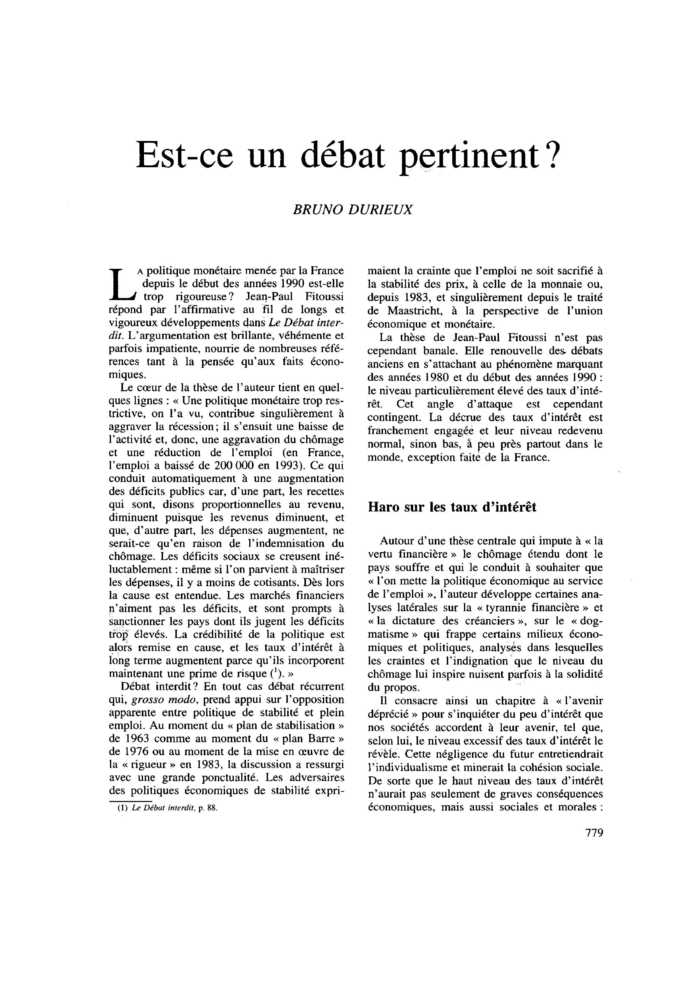 Est-ce un débat pertinent ?
 – page 1