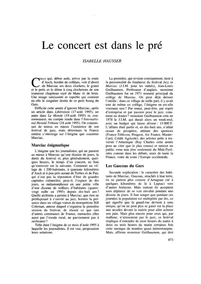Le concert est dans le pré
 – page 1