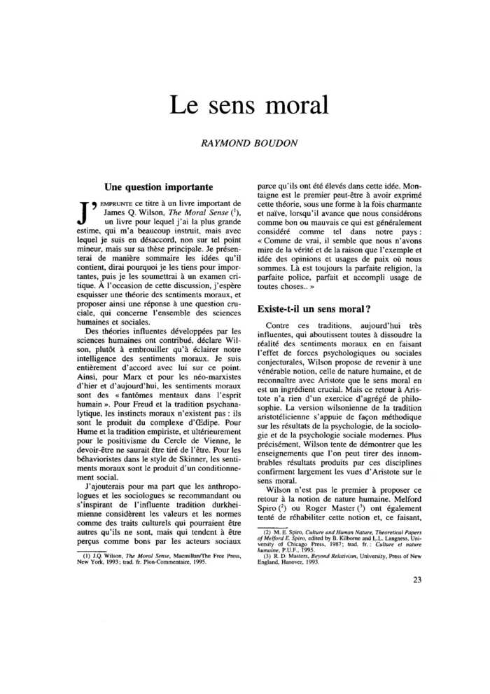 Le sens moral
 – page 1