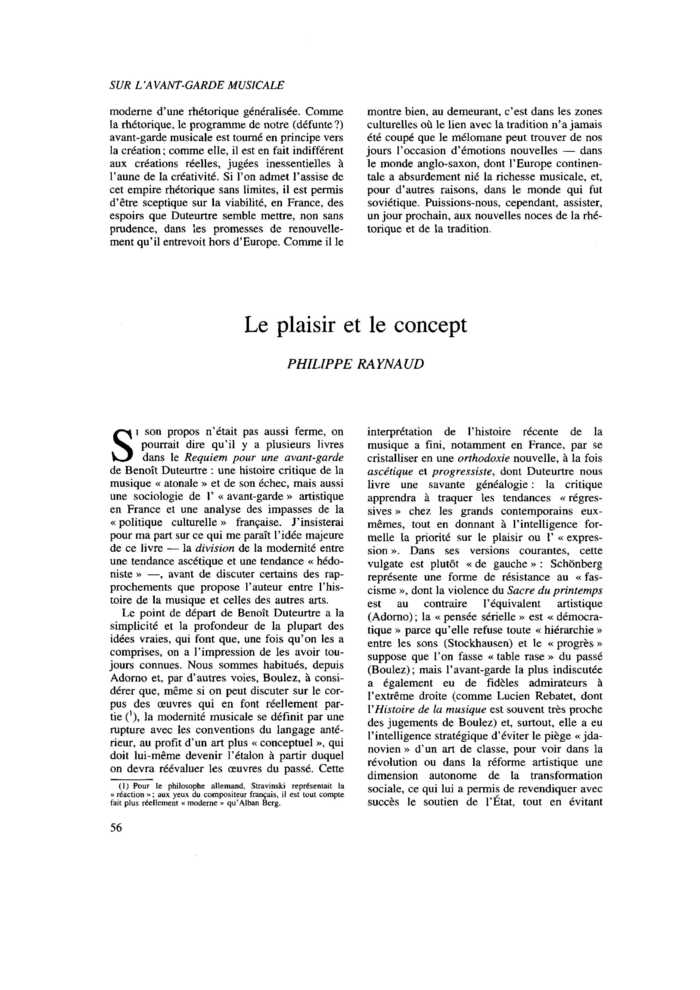 Le plaisir et le concept
 – page 1