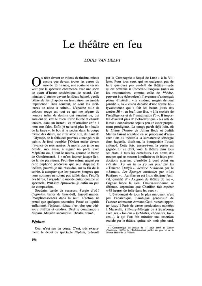 Le théâtre en feu
 – page 1