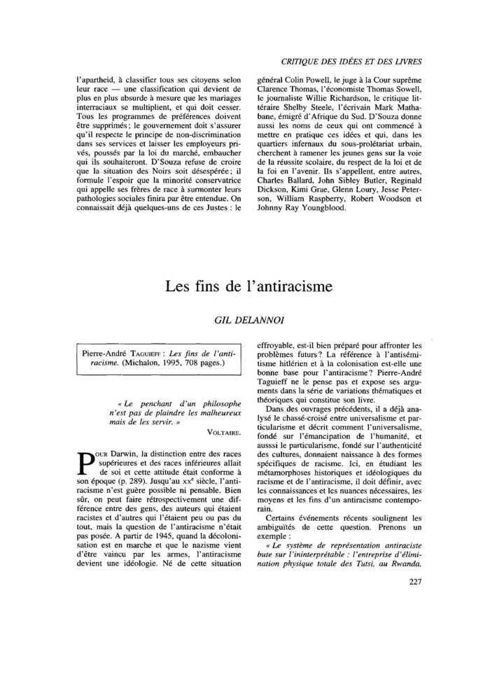 Les fins de l’antiracisme
 – page 1