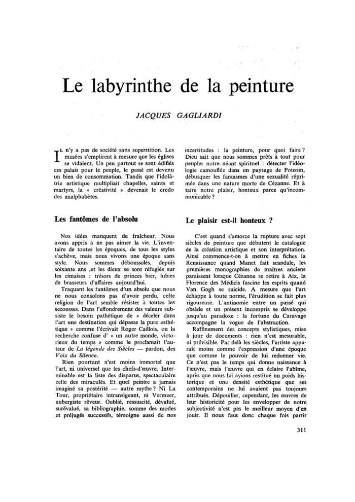 Le labyrinthe de la peinture
 – page 1