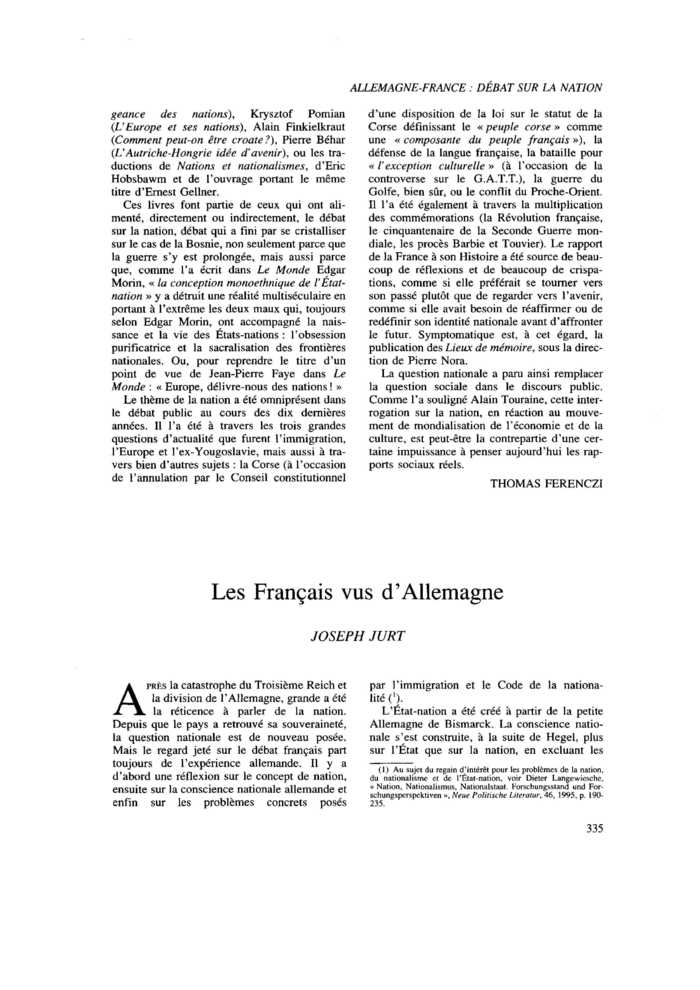 Les Français vus d’Allemagne
 – page 1