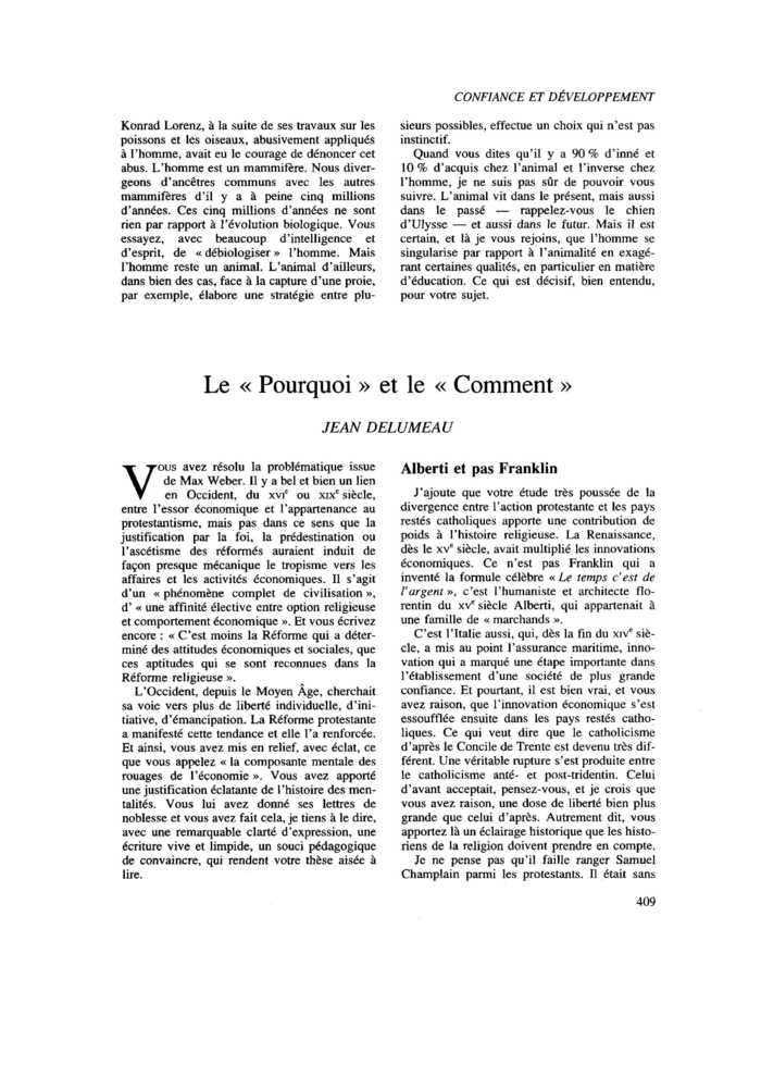 Le « Pourquoi » et le « Comment »
 – page 1