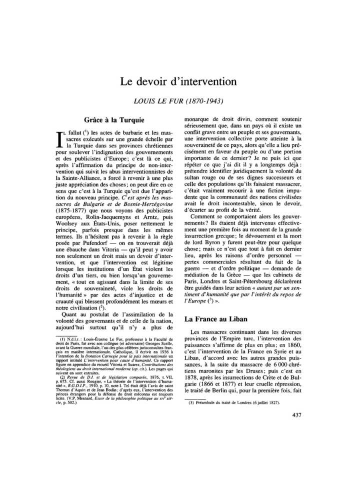 Le devoir d’intervention
 – page 1