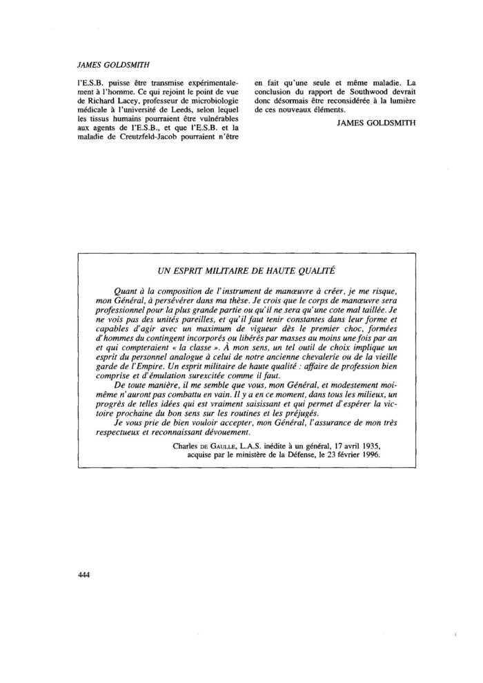 UN ESPRIT MILITAIRE DE HAUTE QUALITÉ
 – page 1