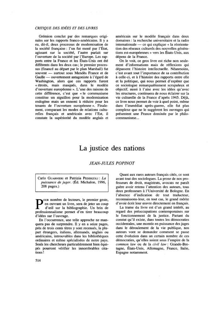 La justice des nations
 – page 1