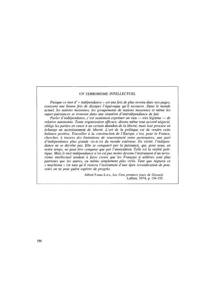 UN TERRORISME INTELLECTUEL
 – page 1