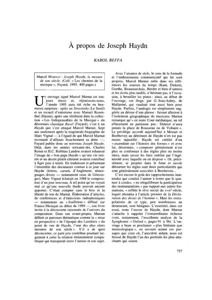 À propos de Joseph Haydn
 – page 1
