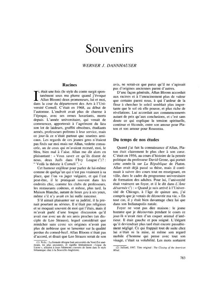 Souvenirs
 – page 1