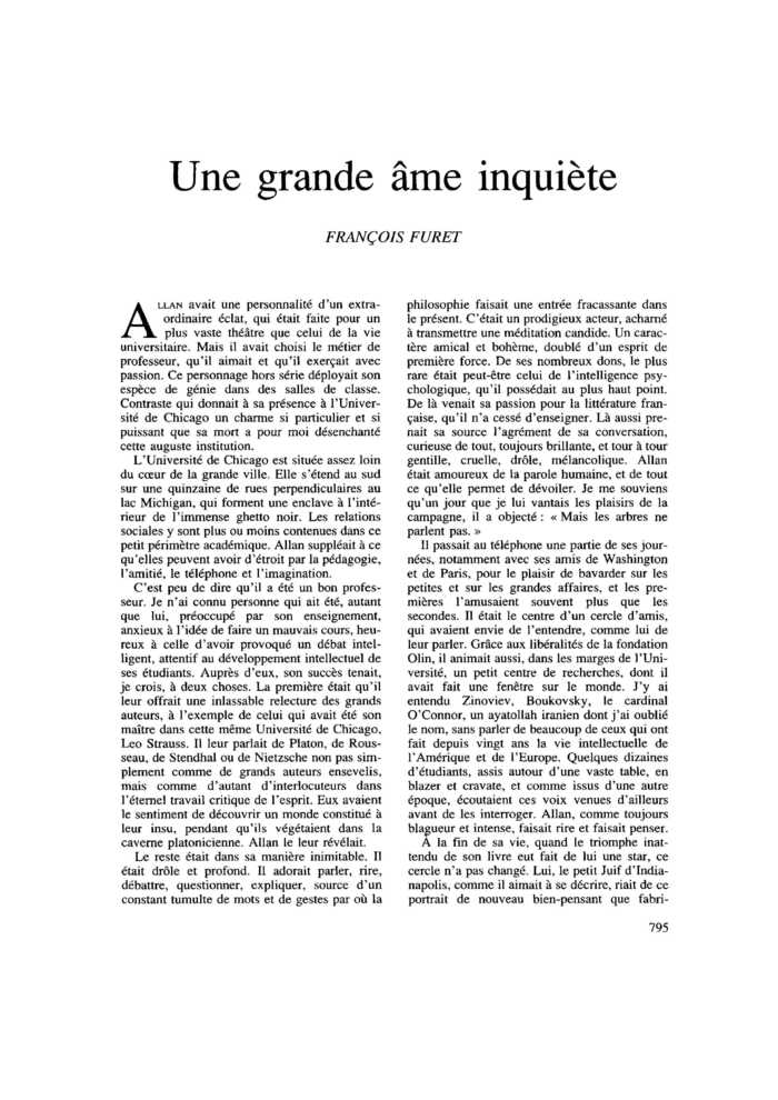 Une grande âme inquiète
 – page 1