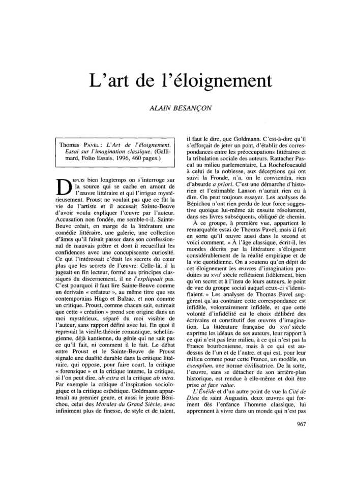 L’art de l’éloignement
 – page 1